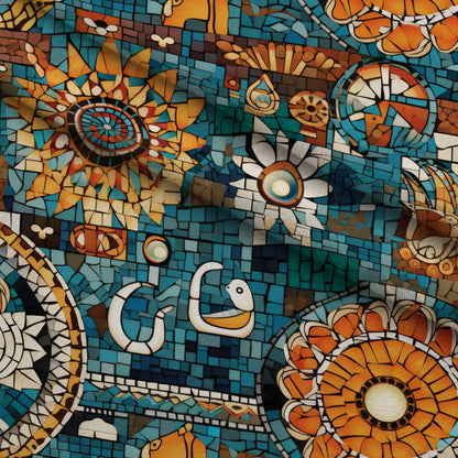 Terracotta Tesserae Pattern 22 Minky Fabric