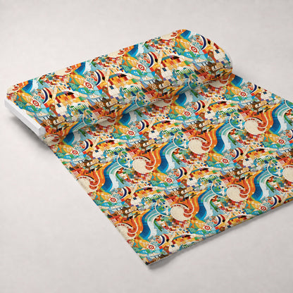 Terracotta Tesserae Pattern 4 Minky Fabric