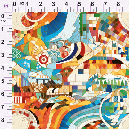 Terracotta Tesserae Pattern 4 Minky Fabric