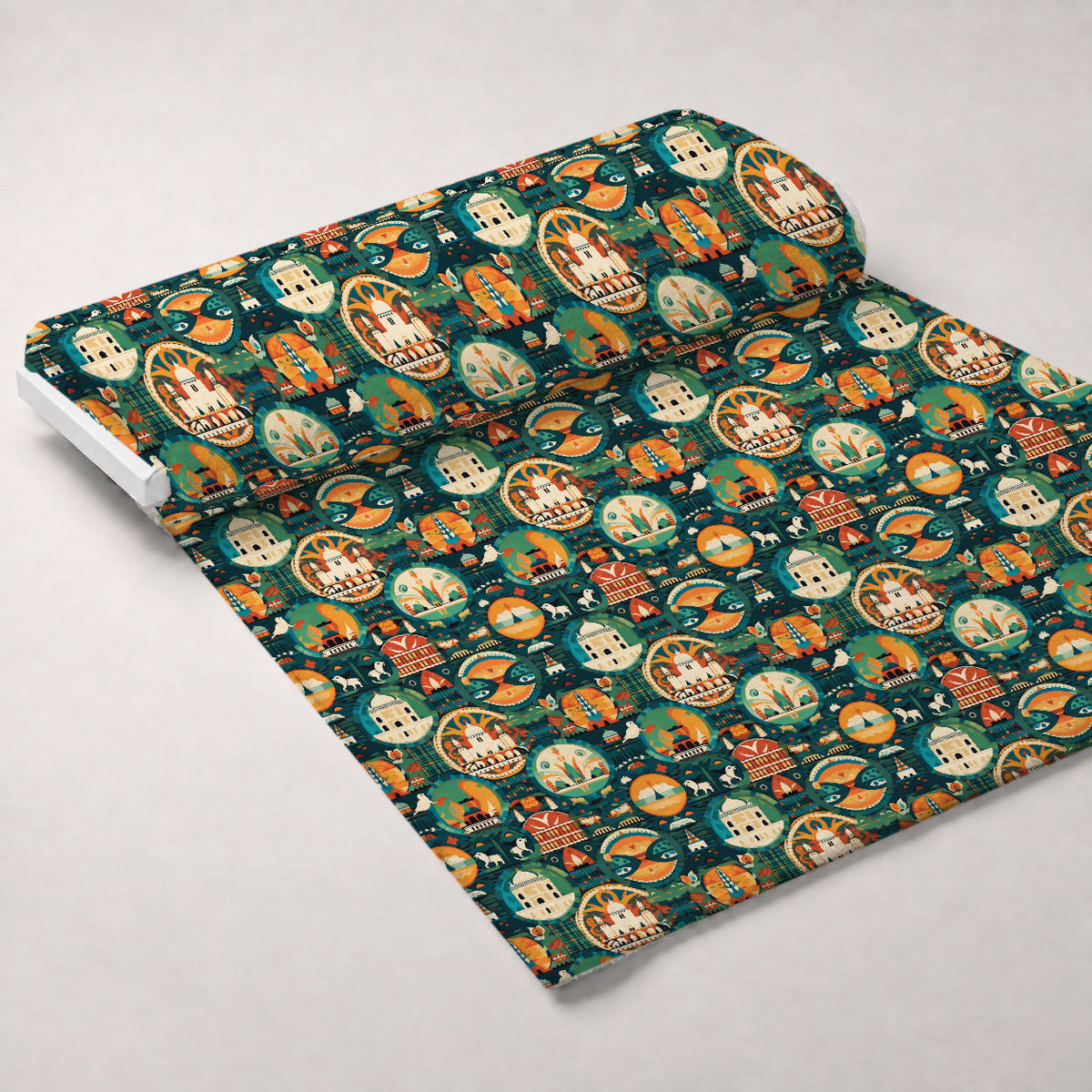 Terracotta Tesserae Pattern 5 Minky Fabric
