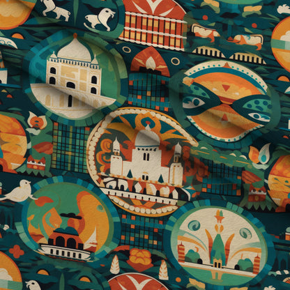 Terracotta Tesserae Pattern 5 Minky Fabric