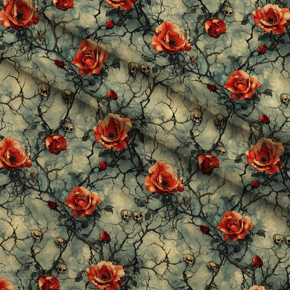 Thorned Roses Pattern 1 Minky Fabric