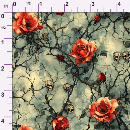 Thorned Roses Pattern 1 Minky Fabric