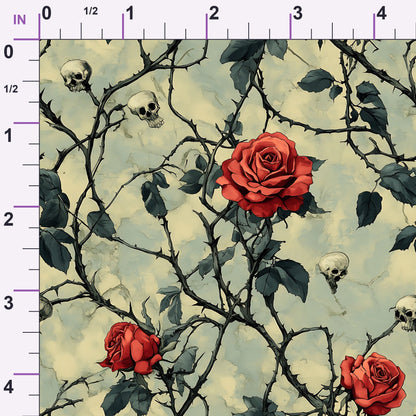 Thorned Roses Pattern 10 Minky Fabric