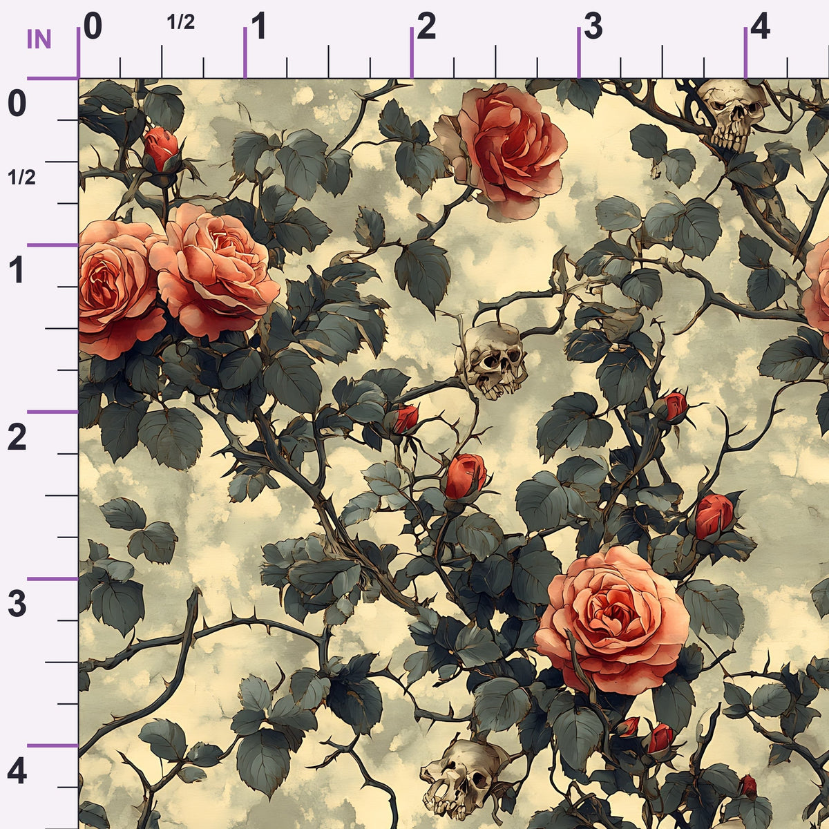 Thorned Roses Pattern 13 Minky Fabric