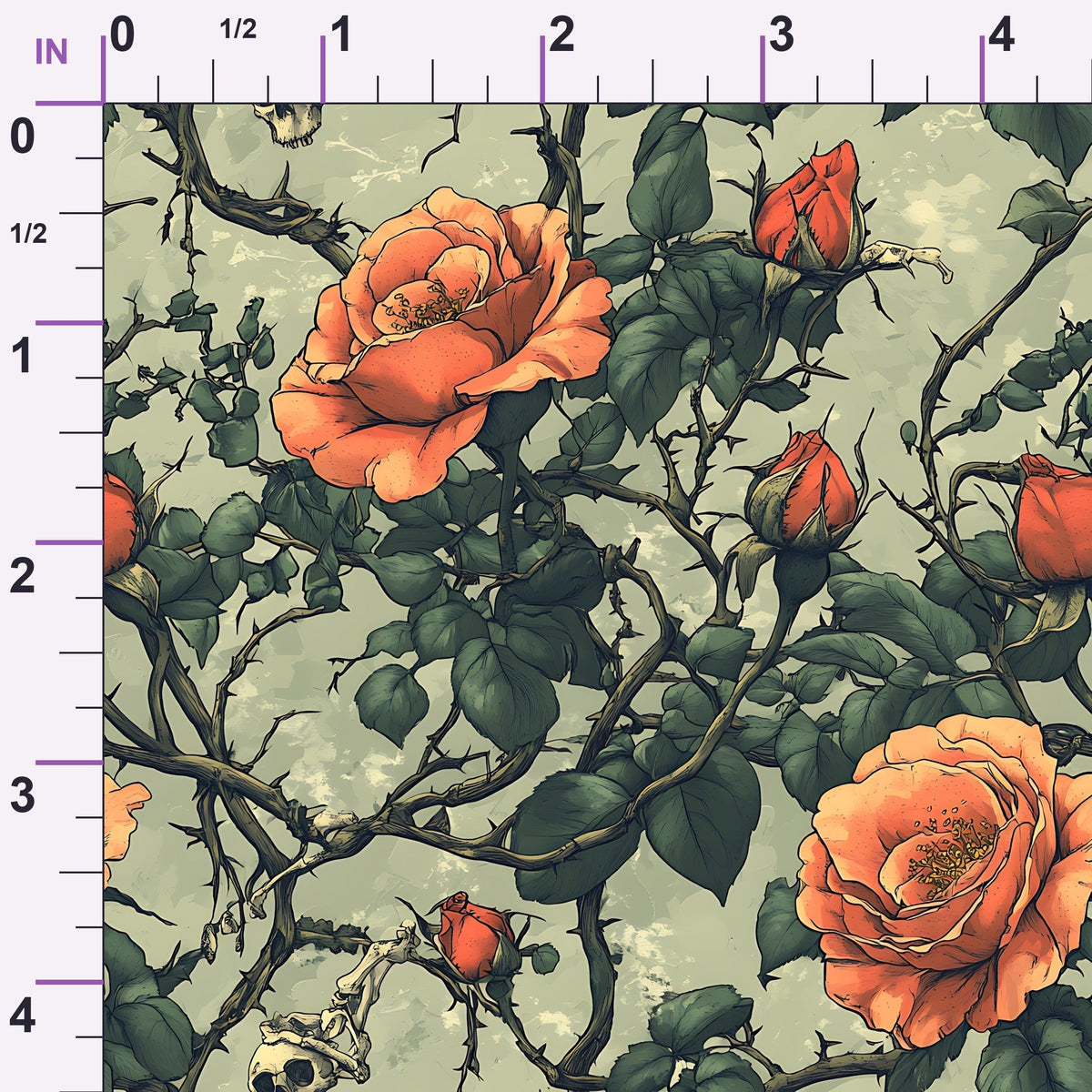 Thorned Roses Pattern 16 Minky Fabric