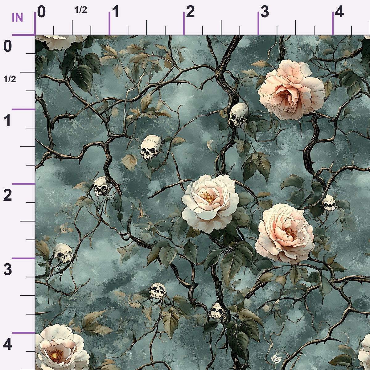Thorned Roses Pattern 17 Minky Fabric
