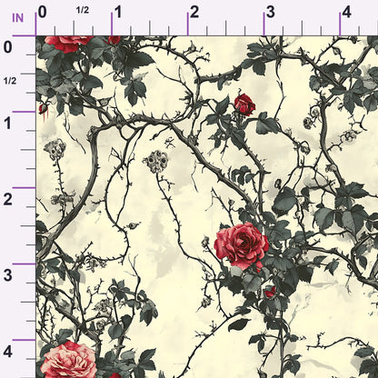 Thorned Roses Pattern 2 Minky Fabric