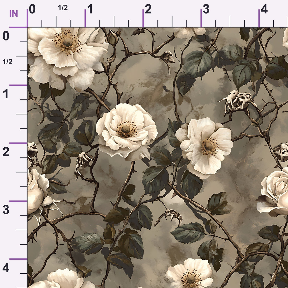 Thorned Roses Pattern 4 Minky Fabric