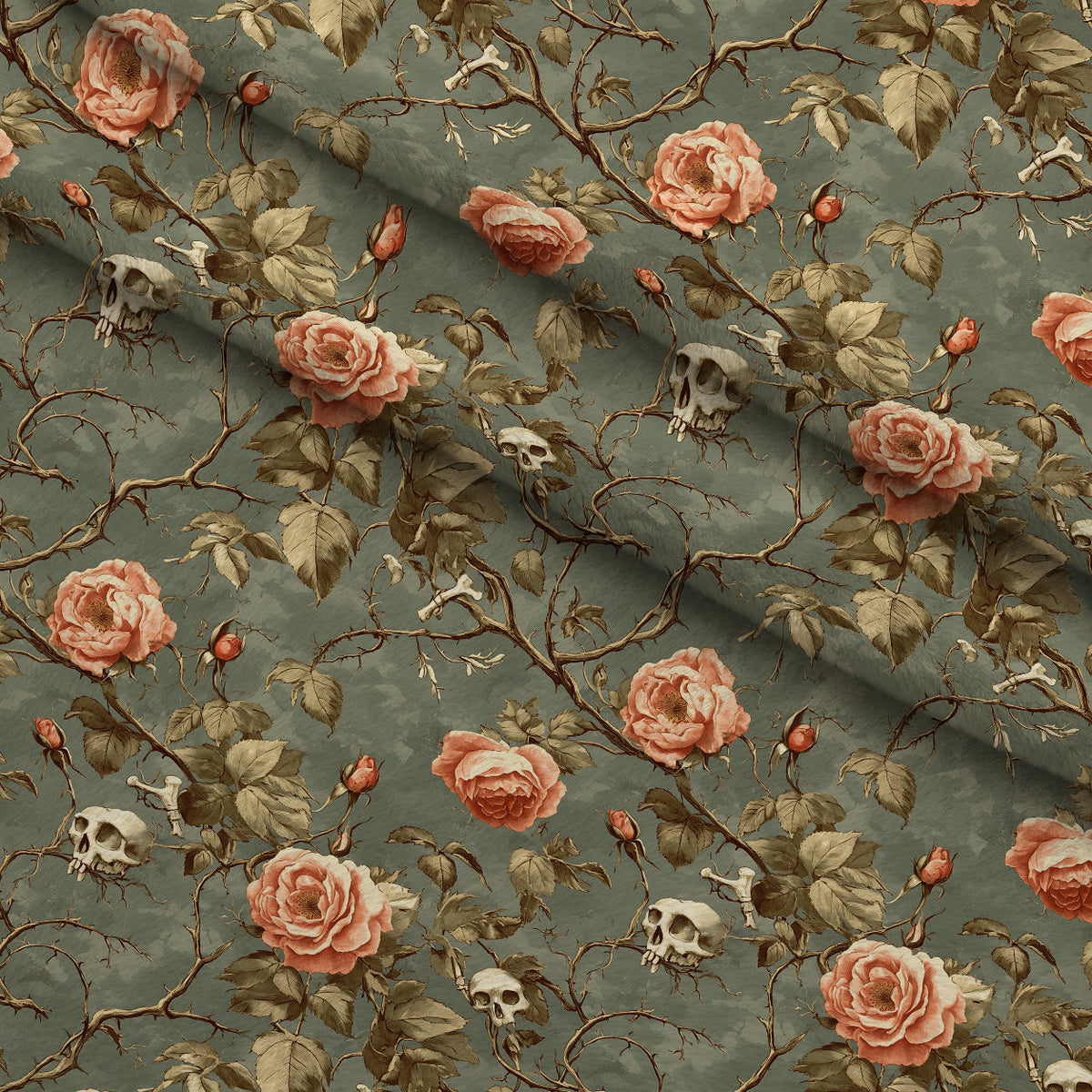 Thorned Roses Pattern 9 Minky Fabric