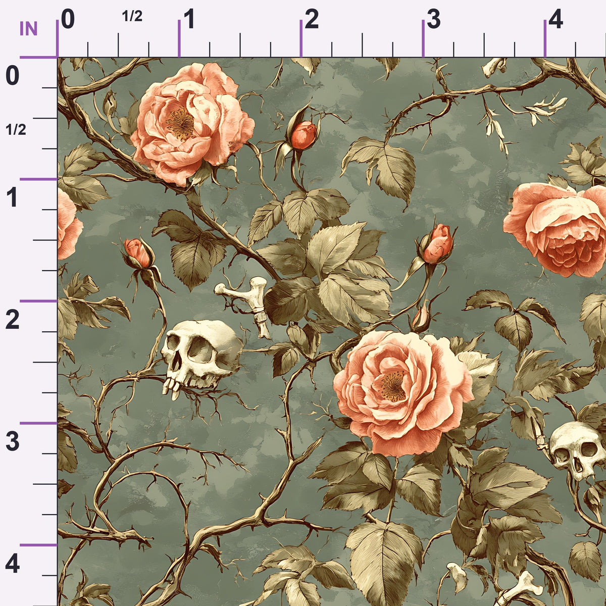 Thorned Roses Pattern 9 Minky Fabric