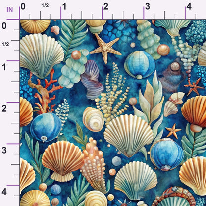 Tidal Treasures Pattern 1 Minky Fabric