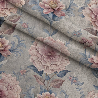Timeworn Blooms Pattern 5 Minky Fabric