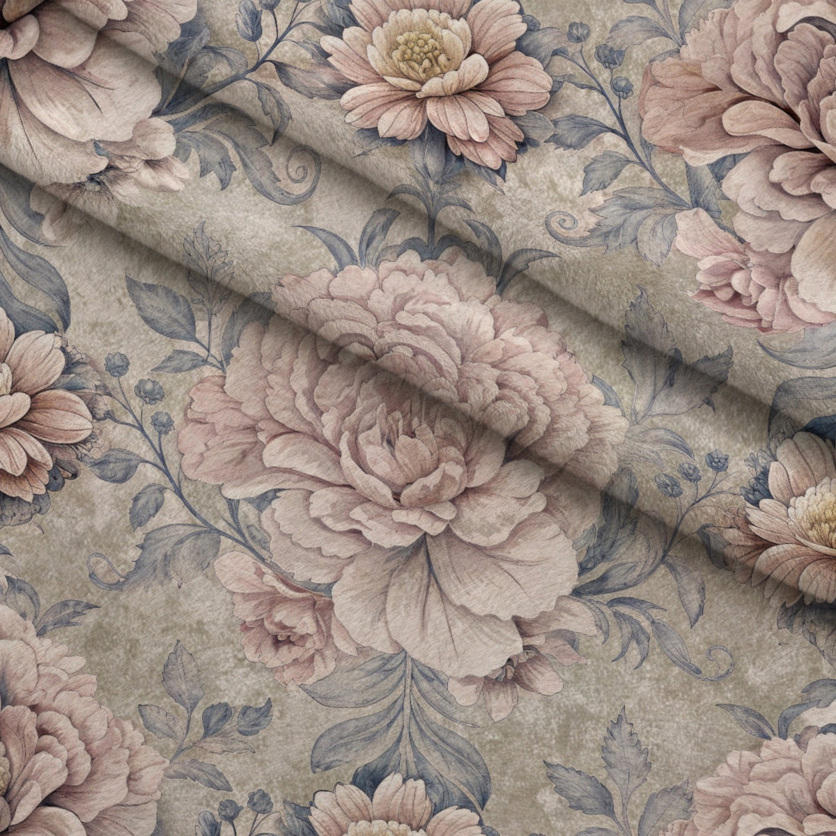 Timeworn Blooms Pattern 8 Minky Fabric
