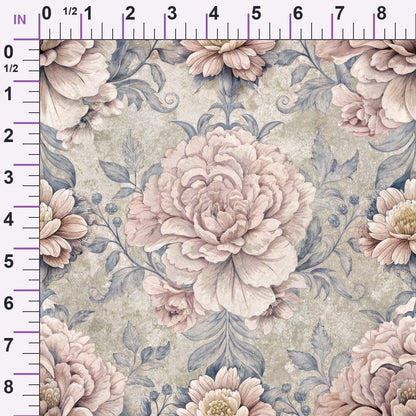 Timeworn Blooms Pattern 8 Minky Fabric