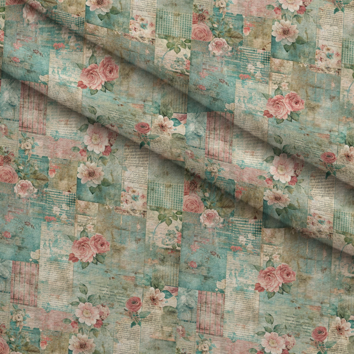 Timeworn Ephemera Pattern 10 Minky Fabric