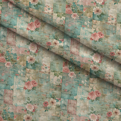 Timeworn Ephemera Pattern 10 Minky Fabric