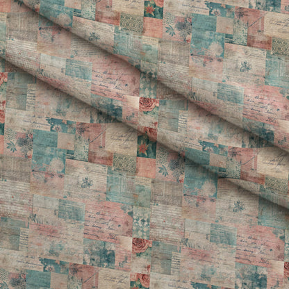 Timeworn Ephemera Pattern 11 Minky Fabric