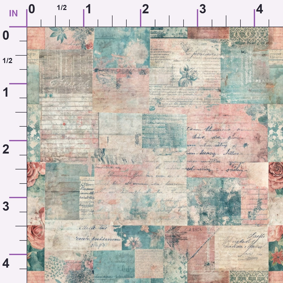 Timeworn Ephemera Pattern 11 Minky Fabric