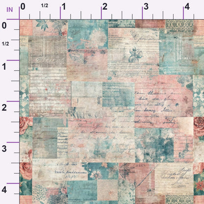 Timeworn Ephemera Pattern 11 Minky Fabric