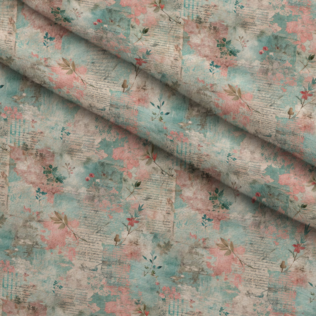 Timeworn Ephemera Pattern 12 Minky Fabric
