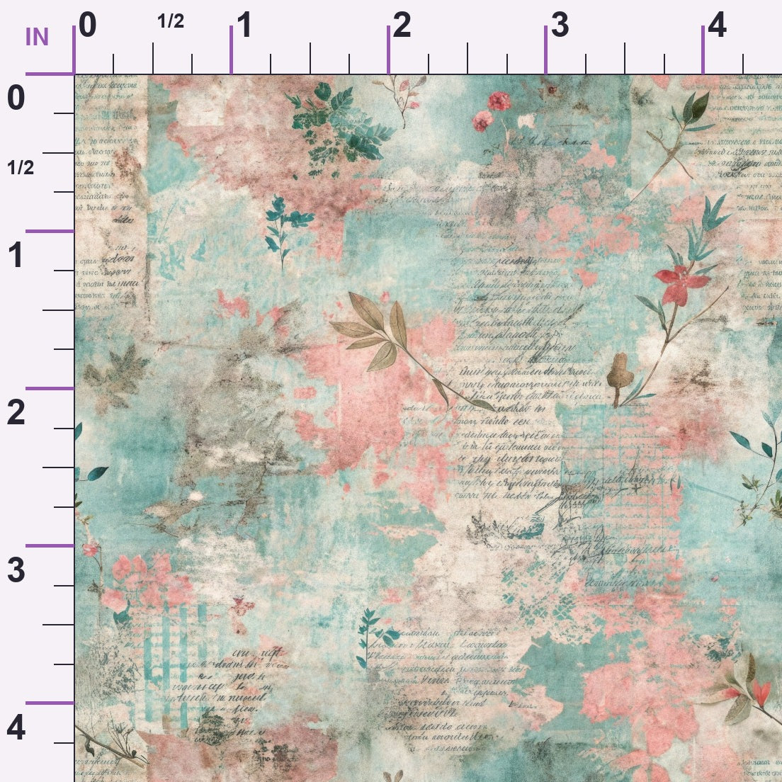 Timeworn Ephemera Pattern 12 Minky Fabric