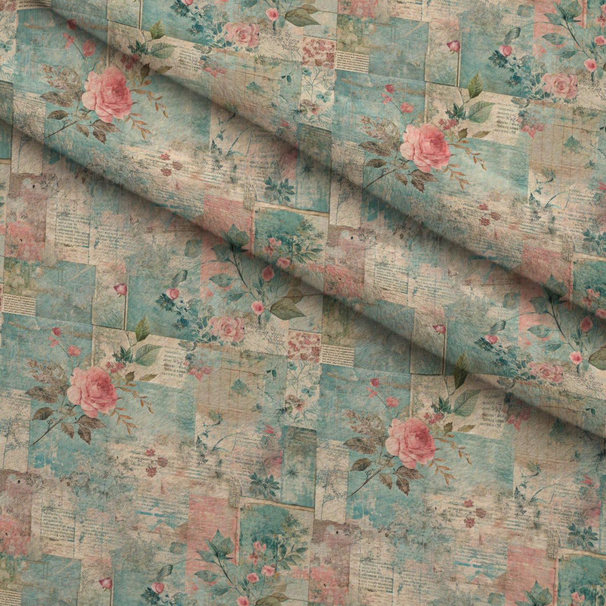 Timeworn Ephemera Pattern 2 Minky Fabric