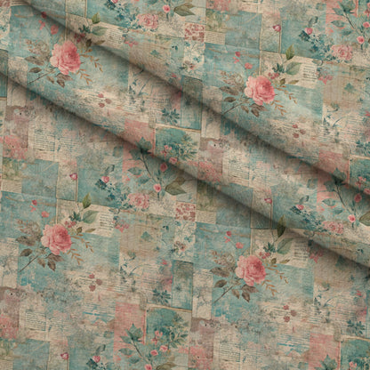 Timeworn Ephemera Pattern 2 Minky Fabric
