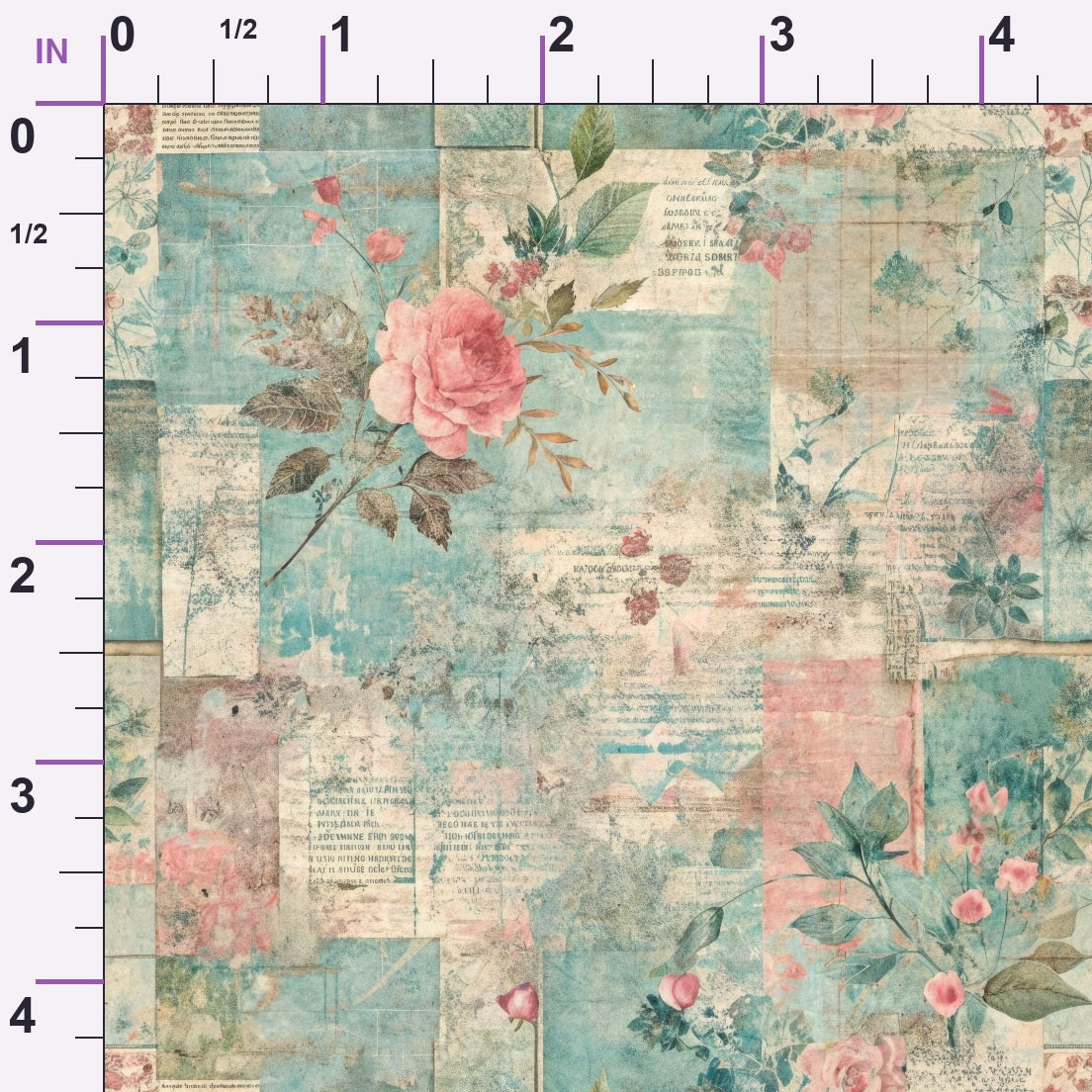 Timeworn Ephemera Pattern 2 Minky Fabric