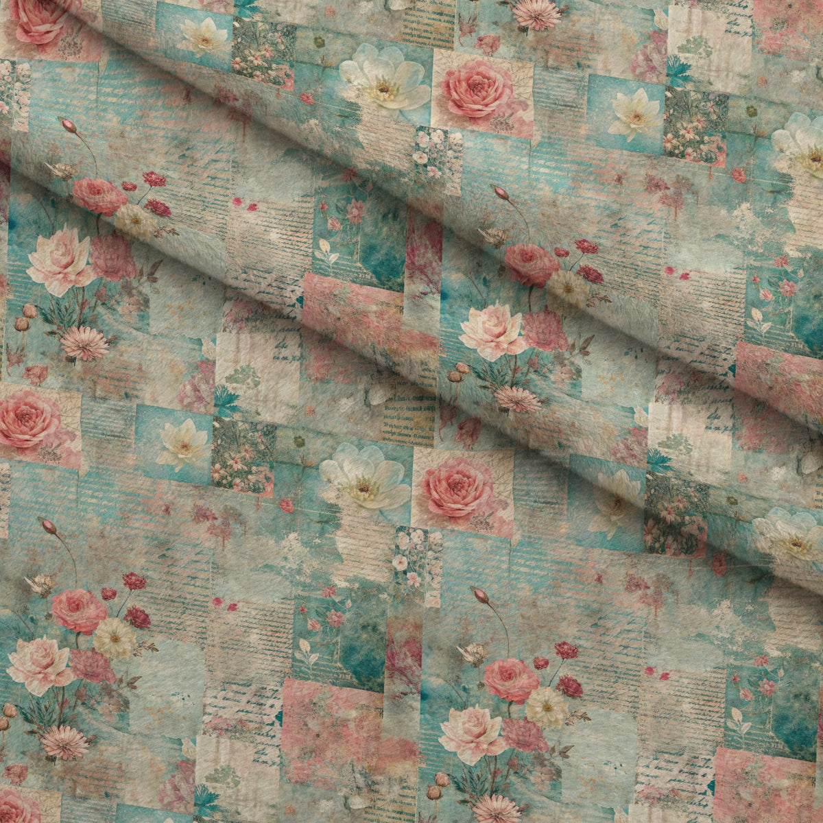 Timeworn Ephemera Pattern 3 Minky Fabric