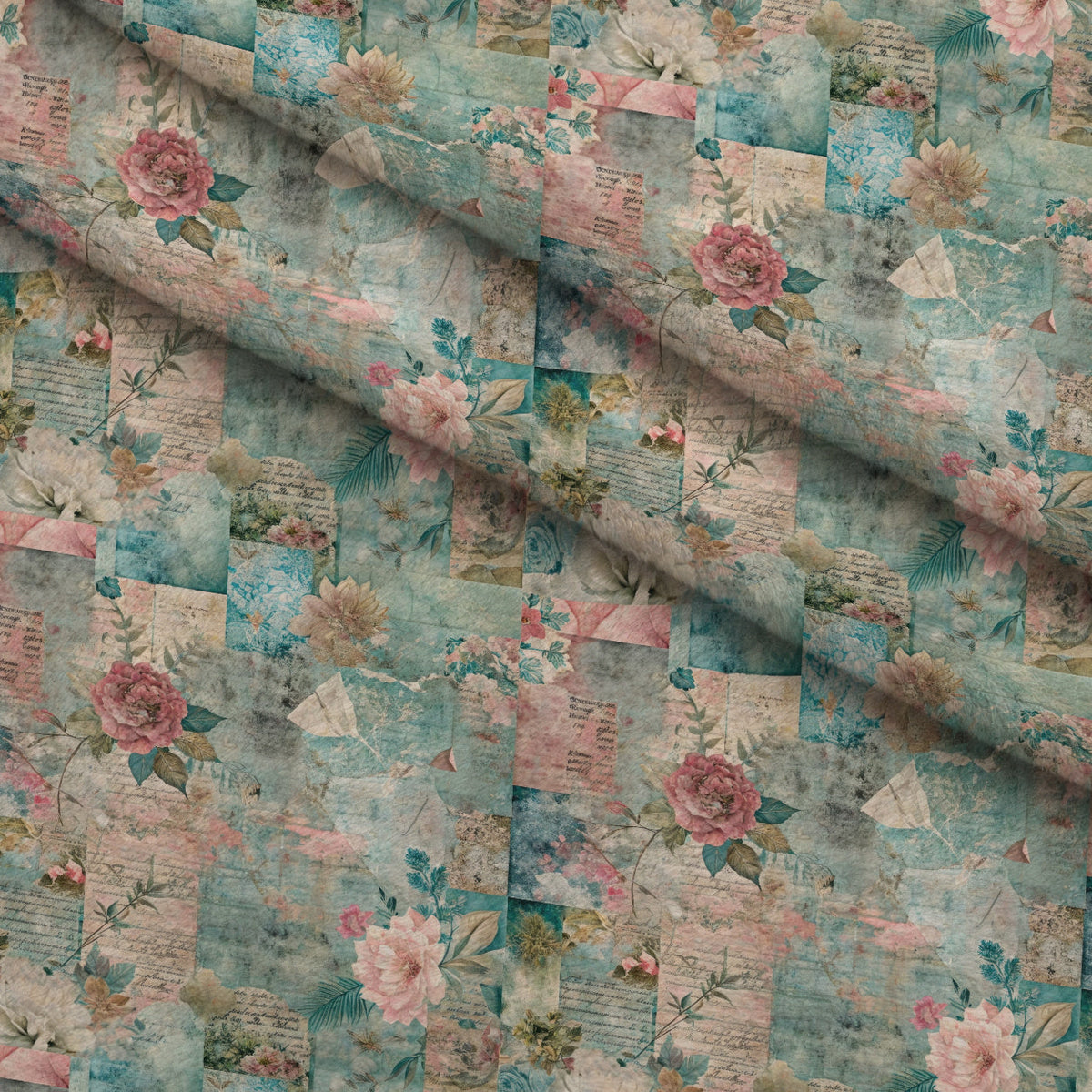 Timeworn Ephemera Pattern 4 Minky Fabric