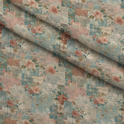 Timeworn Ephemera Pattern 5 Minky Fabric