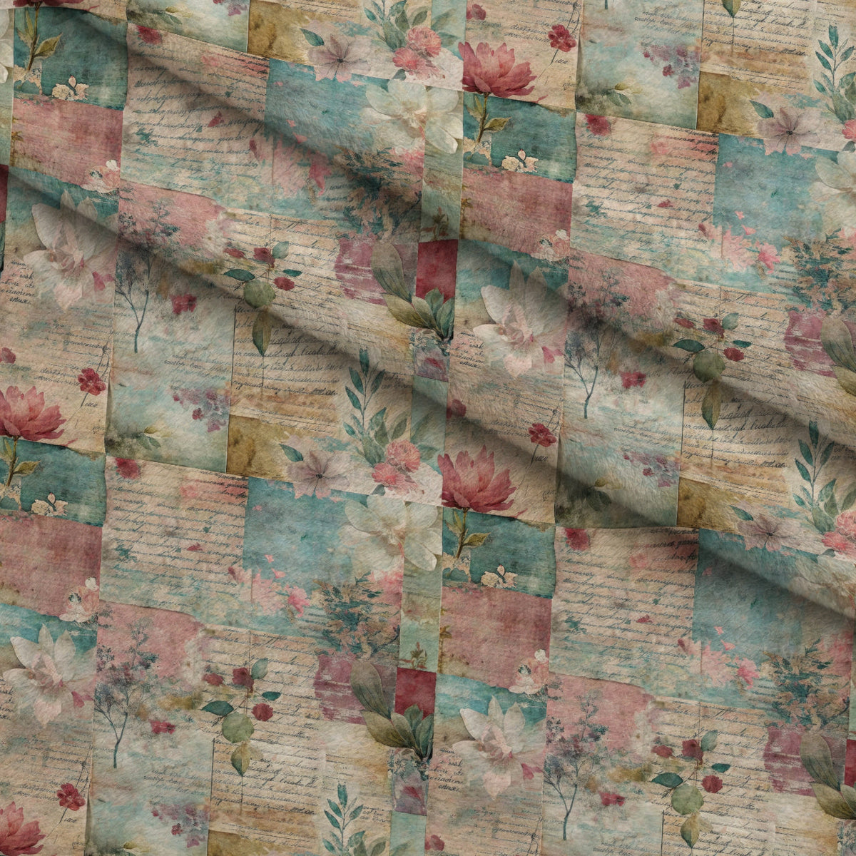 Timeworn Ephemera Pattern 9 Minky Fabric