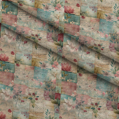 Timeworn Ephemera Pattern 9 Minky Fabric