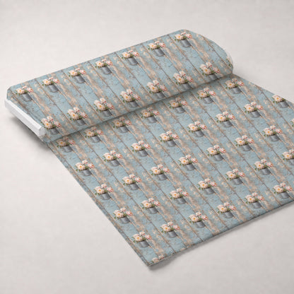 Tin Can Peonies Pattern 6 Minky Fabric