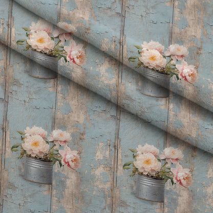 Tin Can Peonies Pattern 6 Minky Fabric