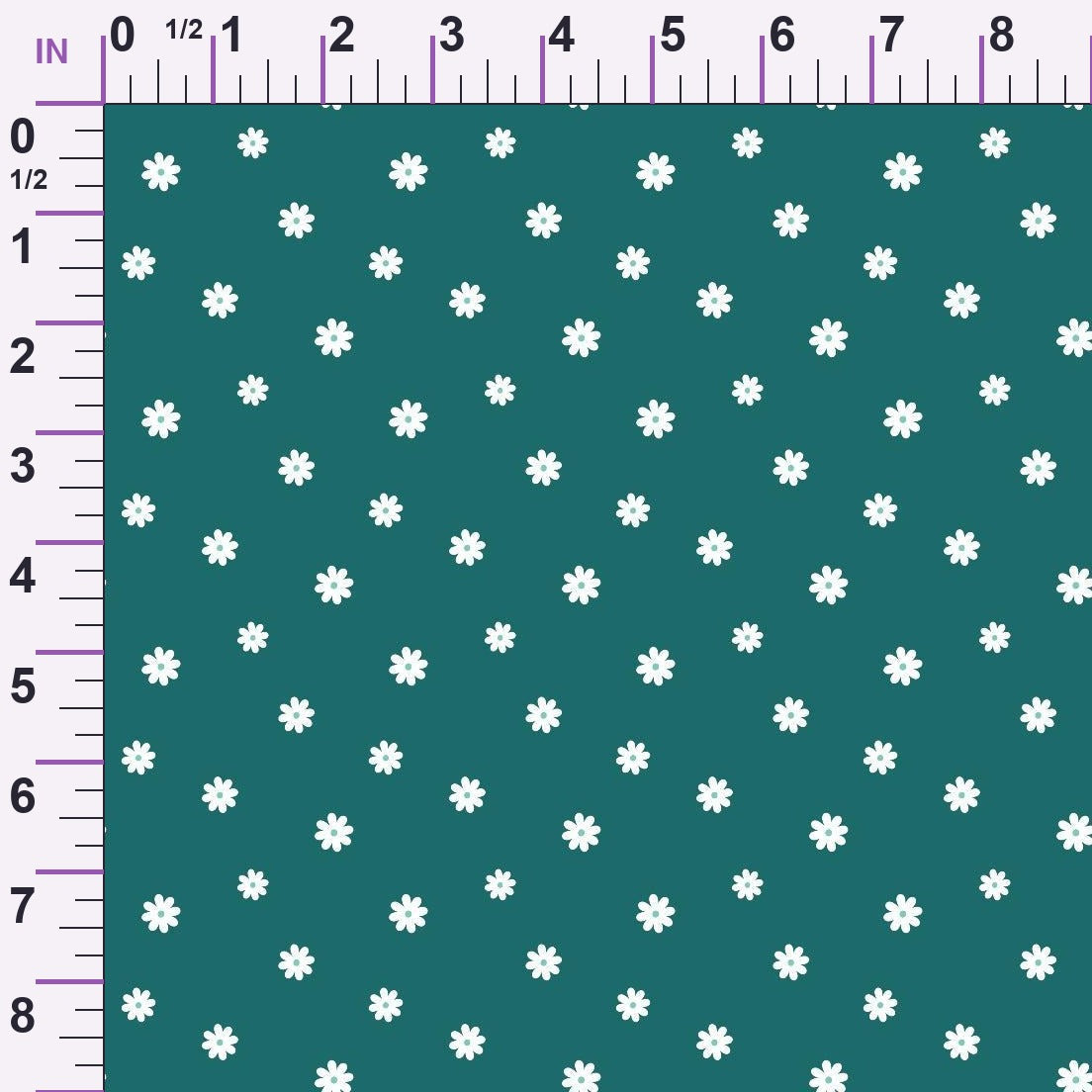 Tiny Daisies on Teal Minky Fabric