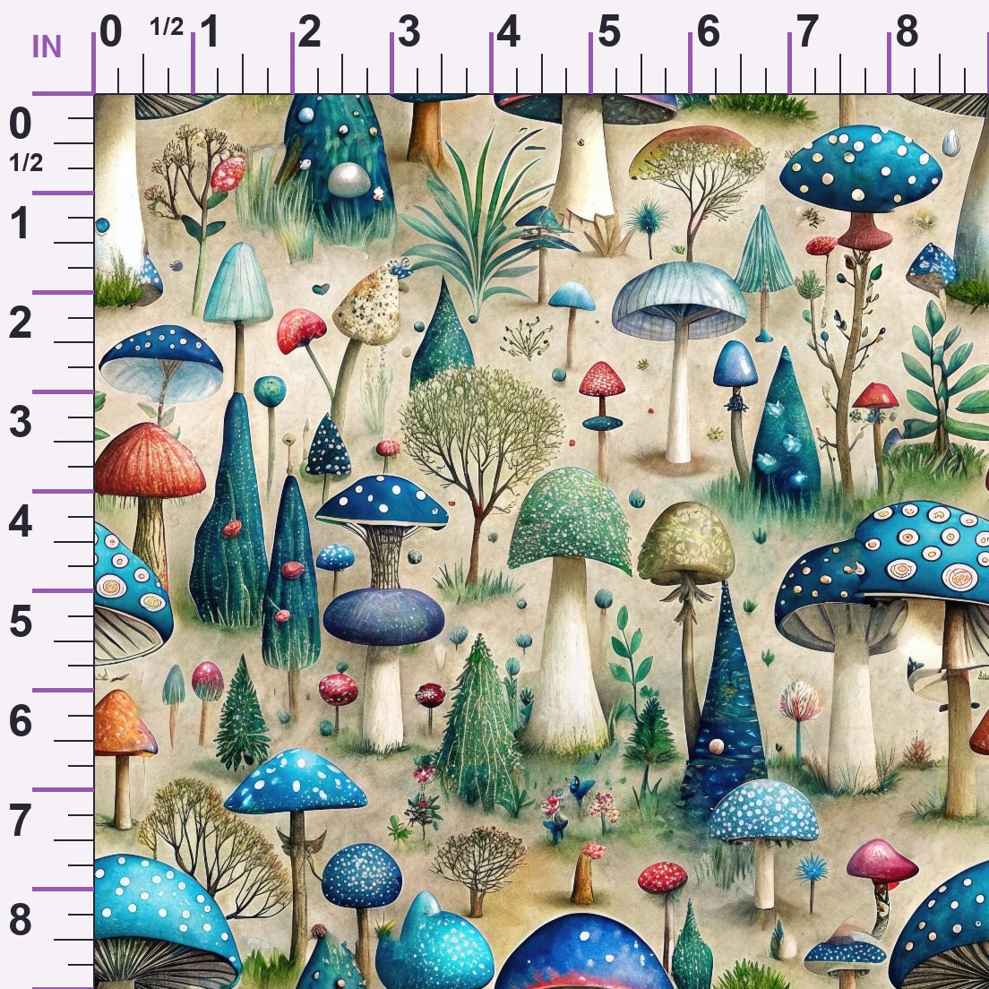 Toadstool Grove Pattern 1 Minky Fabric