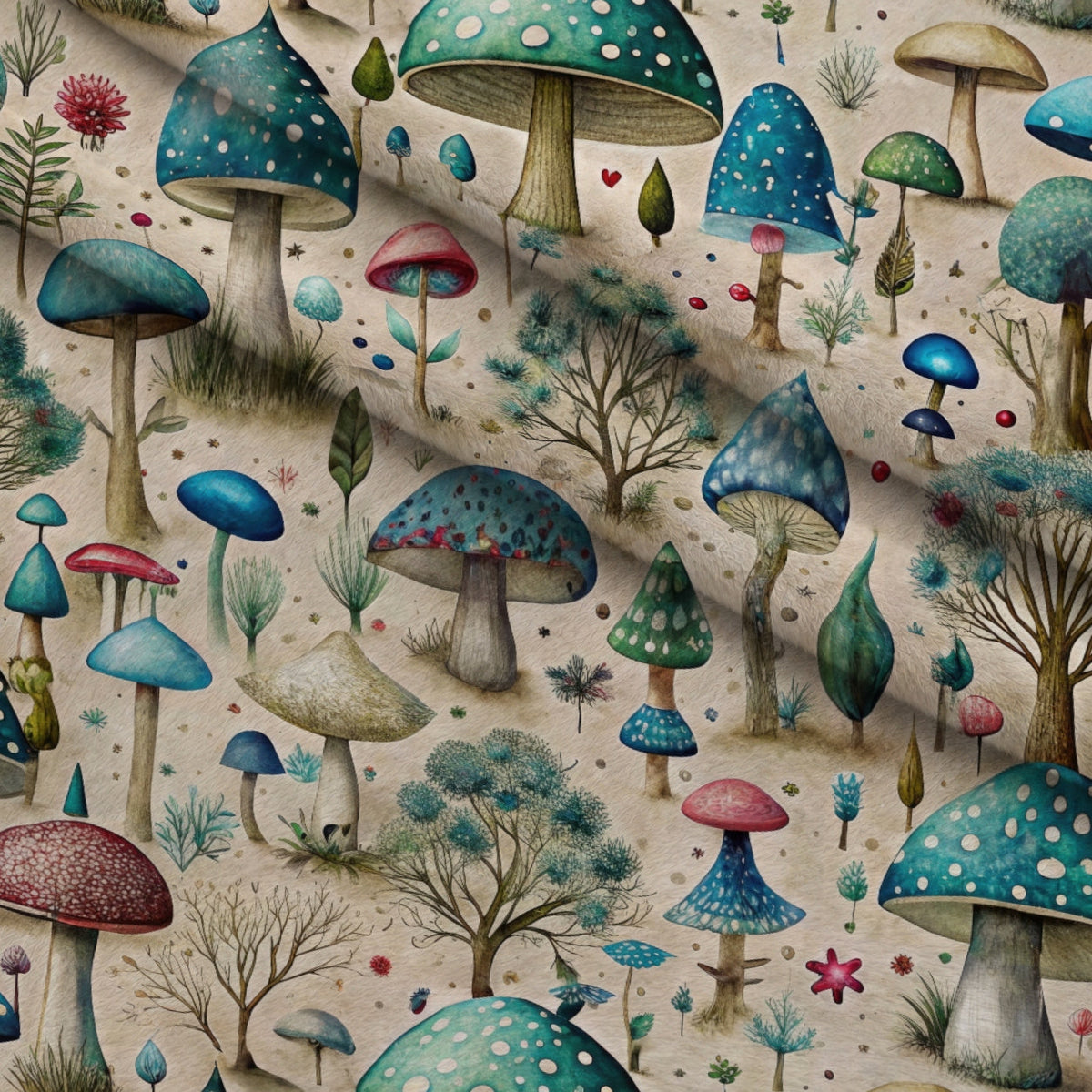 Toadstool Grove Pattern 12 Minky Fabric