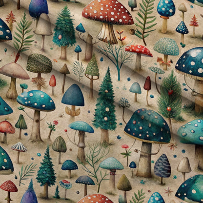 Toadstool Grove Pattern 2 Minky Fabric