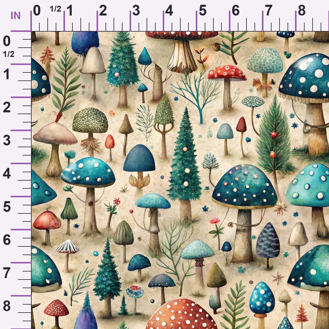 Toadstool Grove Pattern 2 Minky Fabric