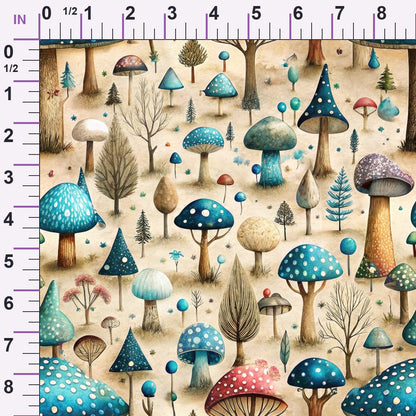Toadstool Grove Pattern 3 Minky Fabric