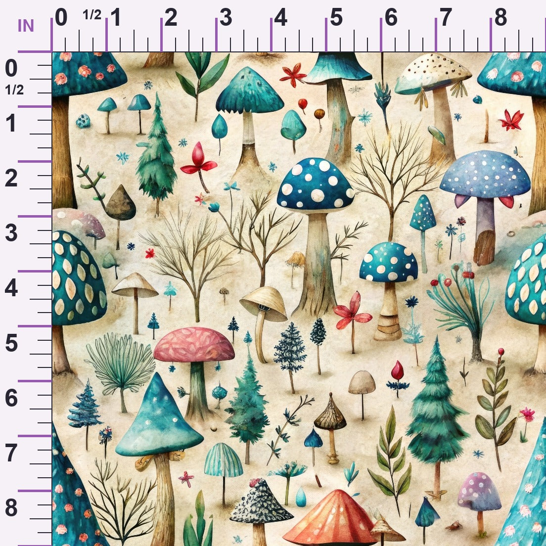 Toadstool Grove Pattern 4 Minky Fabric