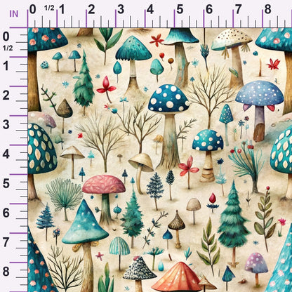 Toadstool Grove Pattern 4 Minky Fabric