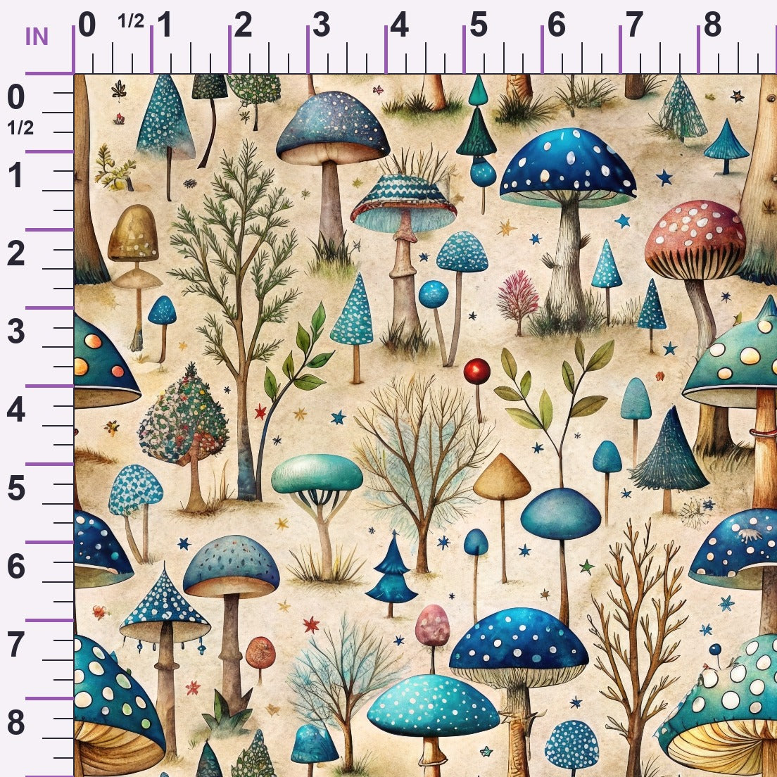 Toadstool Grove Pattern 5 Minky Fabric
