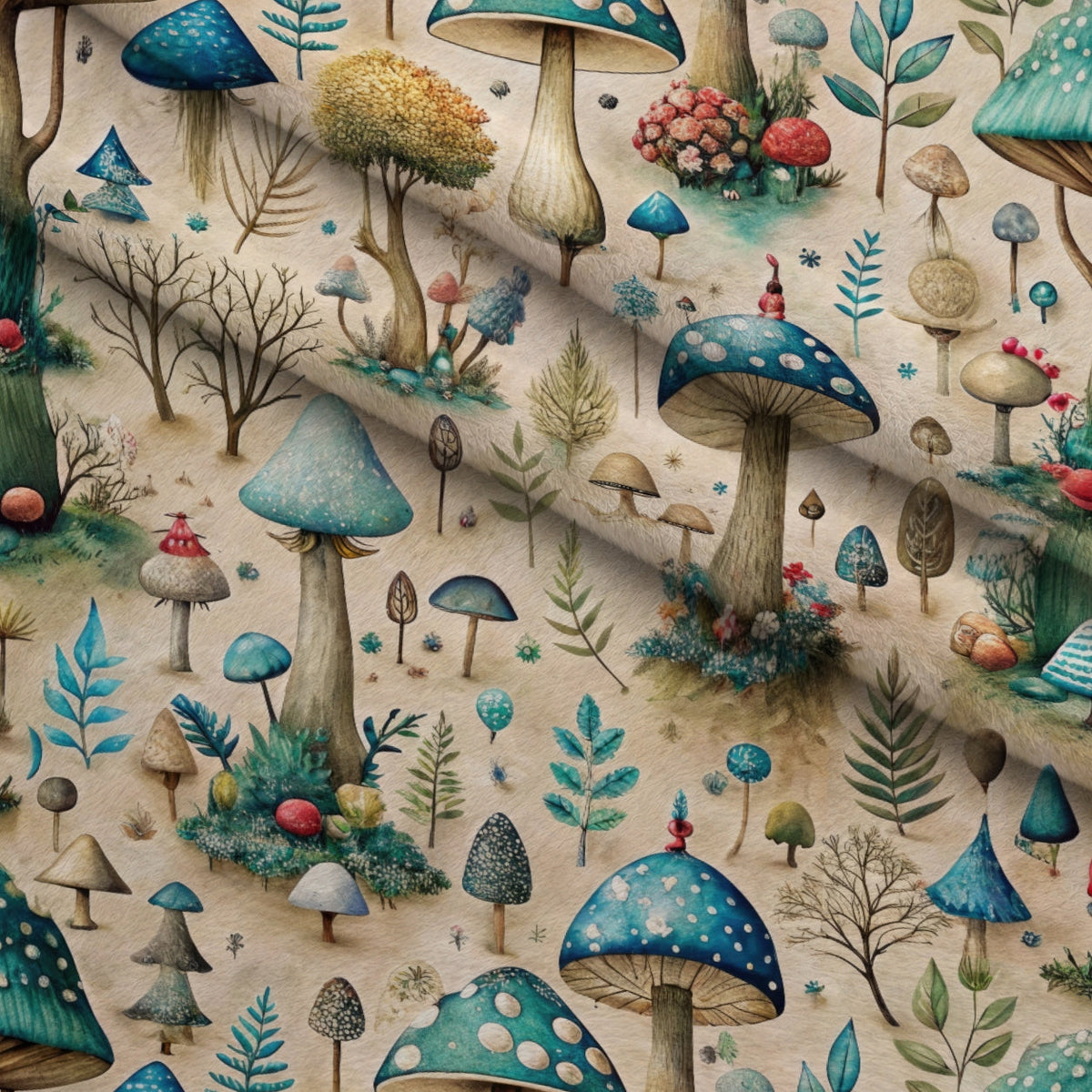 Toadstool Grove Pattern 7 Minky Fabric