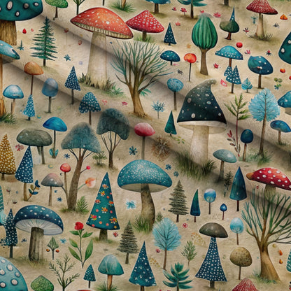 Toadstool Grove Pattern 8 Minky Fabric