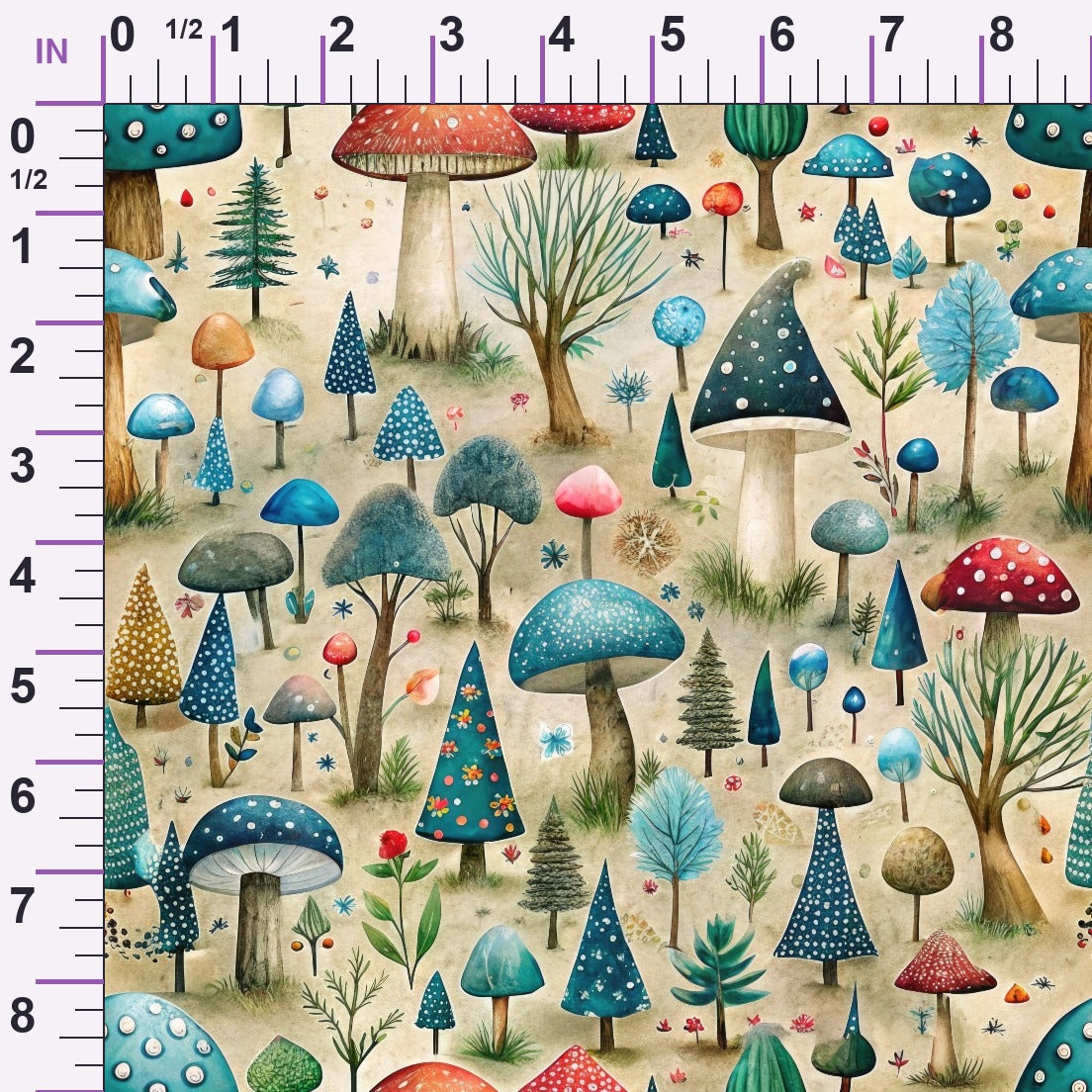 Toadstool Grove Pattern 8 Minky Fabric