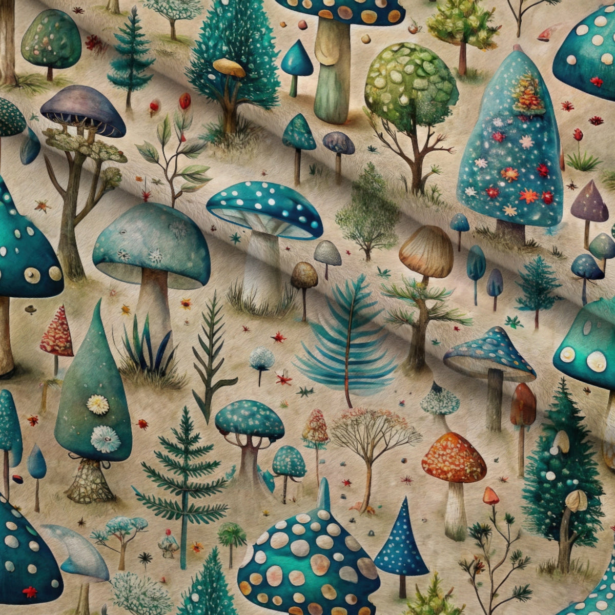 Toadstool Grove Pattern 9 Minky Fabric
