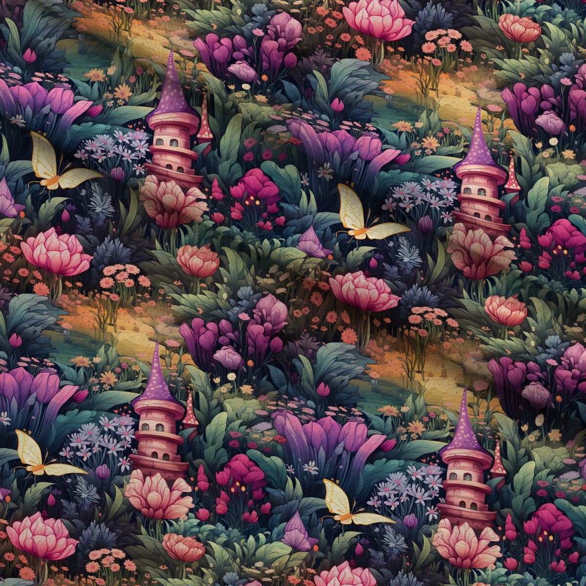 Toadstool Hollow Pattern 1 Minky Fabric